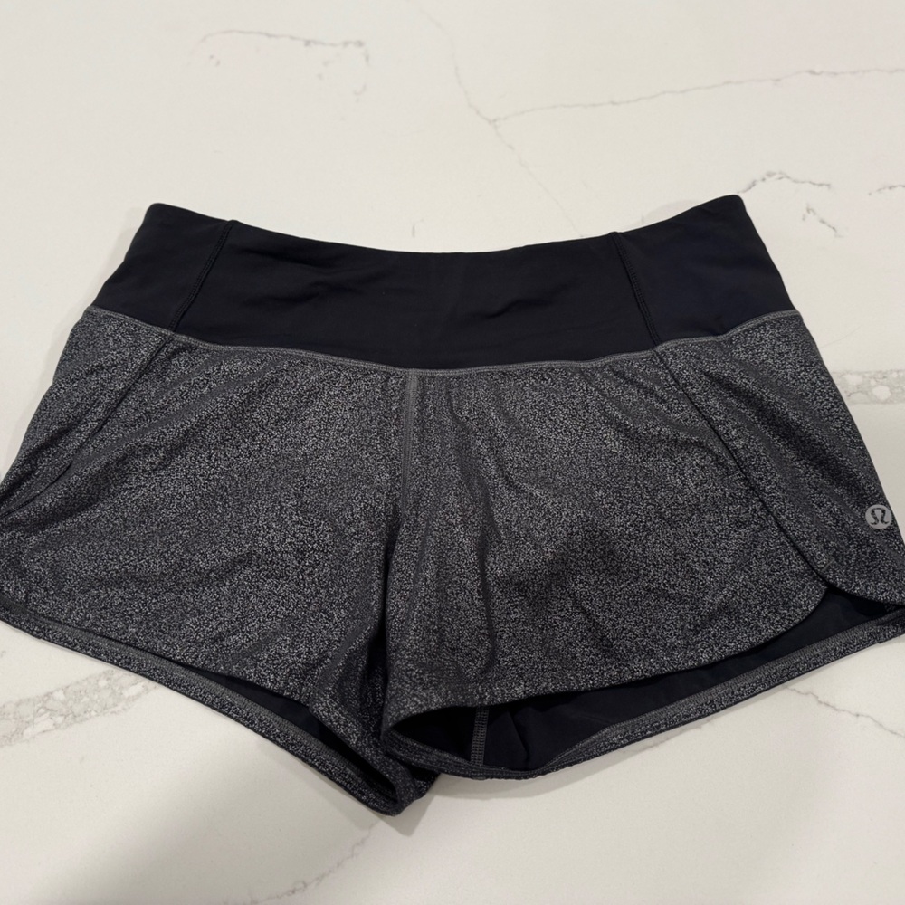 lululemon athletica Charcoal and Black Athletic Shorts
